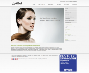 Bellini Salon Spa Website Designed by BeauteeSmarts