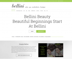 Bellini Salon Spa Website Designed by BeauteeSmarts