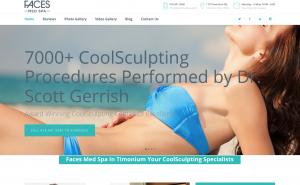 Faces MedSpa CoolSculpting Website built by BeauteeSmarts