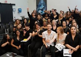 Carol Phillips at the Paul Mitchell School San Diego with Future Professionals