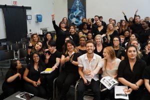 Carol Phillips at the Paul Mitchell School San Diego with Future Professionals