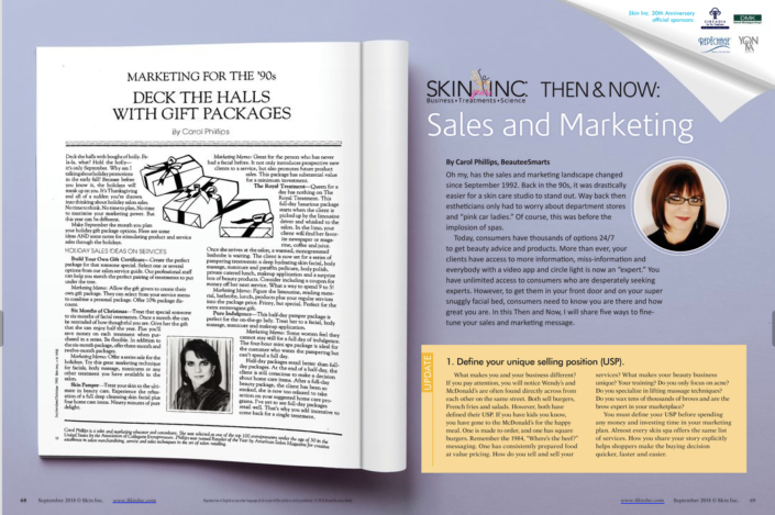 Skin Inc Then and Now Carol Phillips